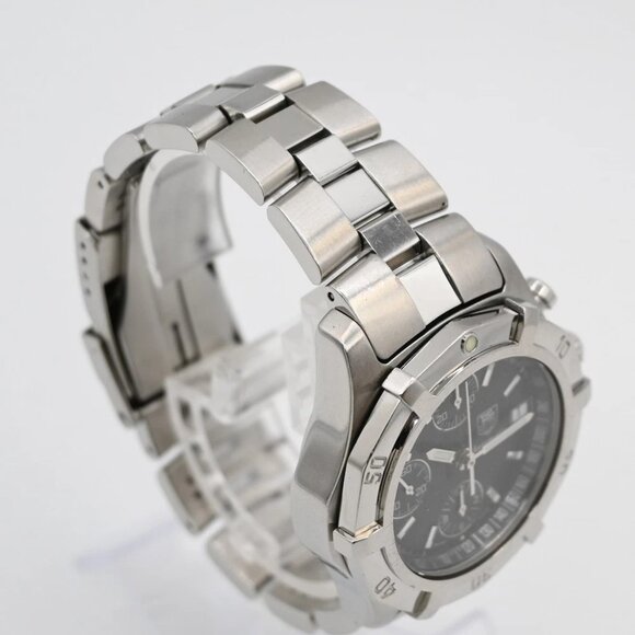 TAG HEUER Aquaracer Date Watch 41mm CN2111 Chronograph AT Black Dial SS 58LC594 main image 11